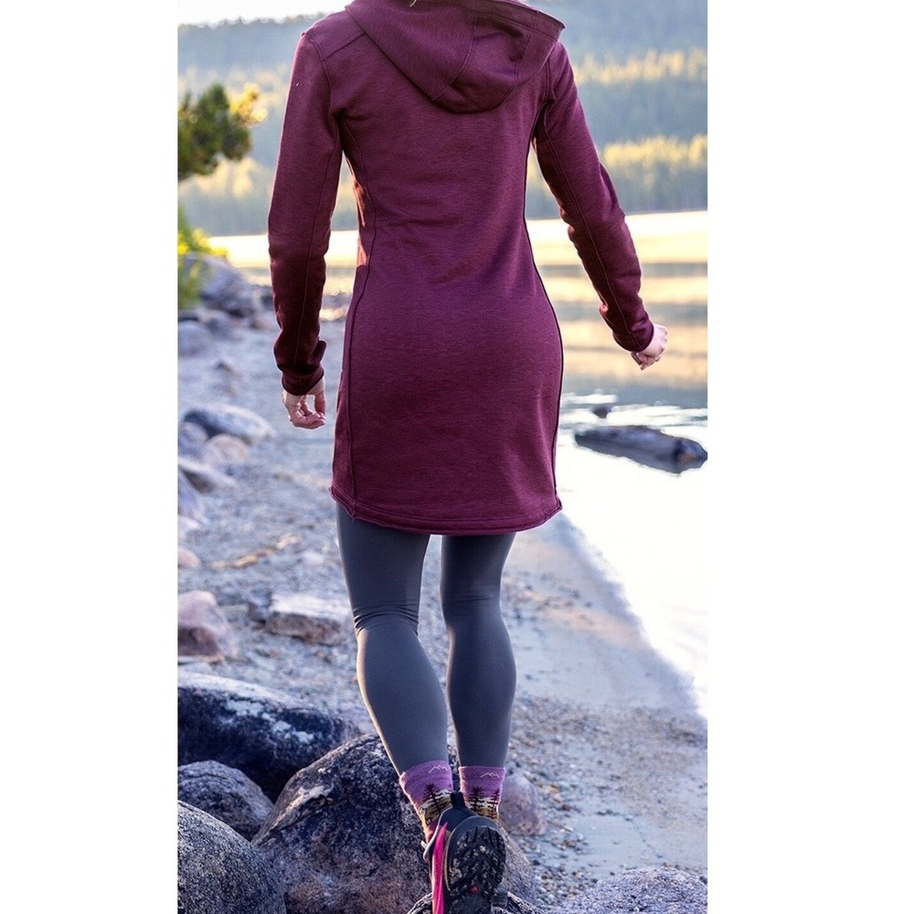 Title Nine Rainier ThermaPlush Fleece Hooded Dress Womens Sm Gorpcore Outdoors